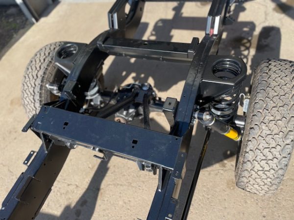 Defender 110 fully assembled galvanised and powder coated chassis with 2 of rebuilt axles